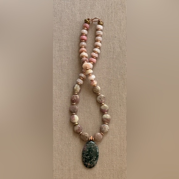 18-1/2 inch Peruvian Pink Opal bead necklace NWOT - Picture 4 of 13